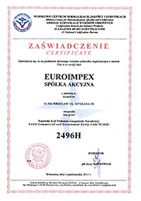 Euroimpex-certyfikat-nato